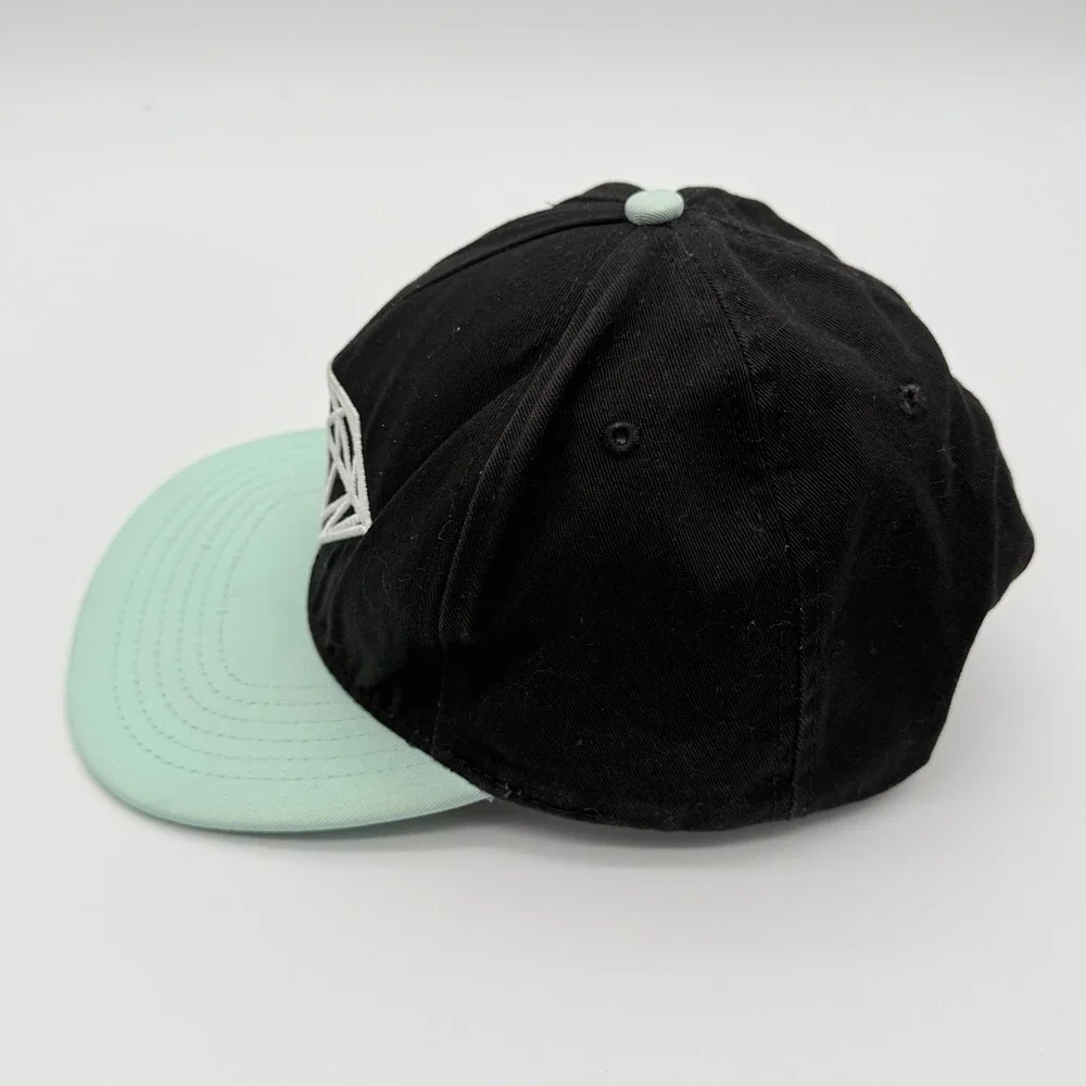 Diamond Supply Co Hat Snapback Men OSFM Black Mint Diamond Logo Skate Streetwear